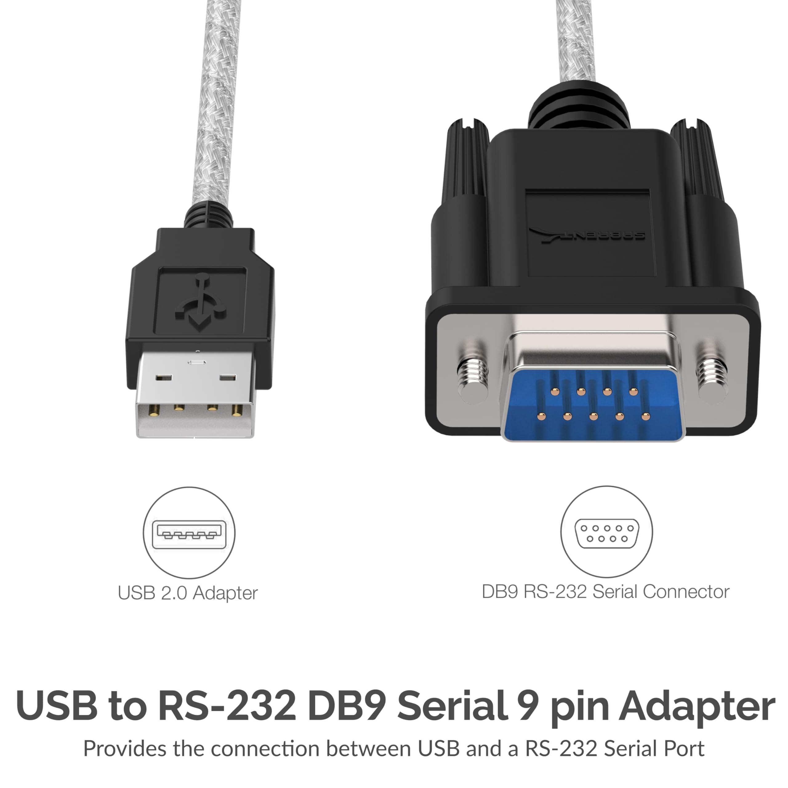 Amazon.com: SABRENT USB to RS-232 DB9 Serial 9 pin Adapter